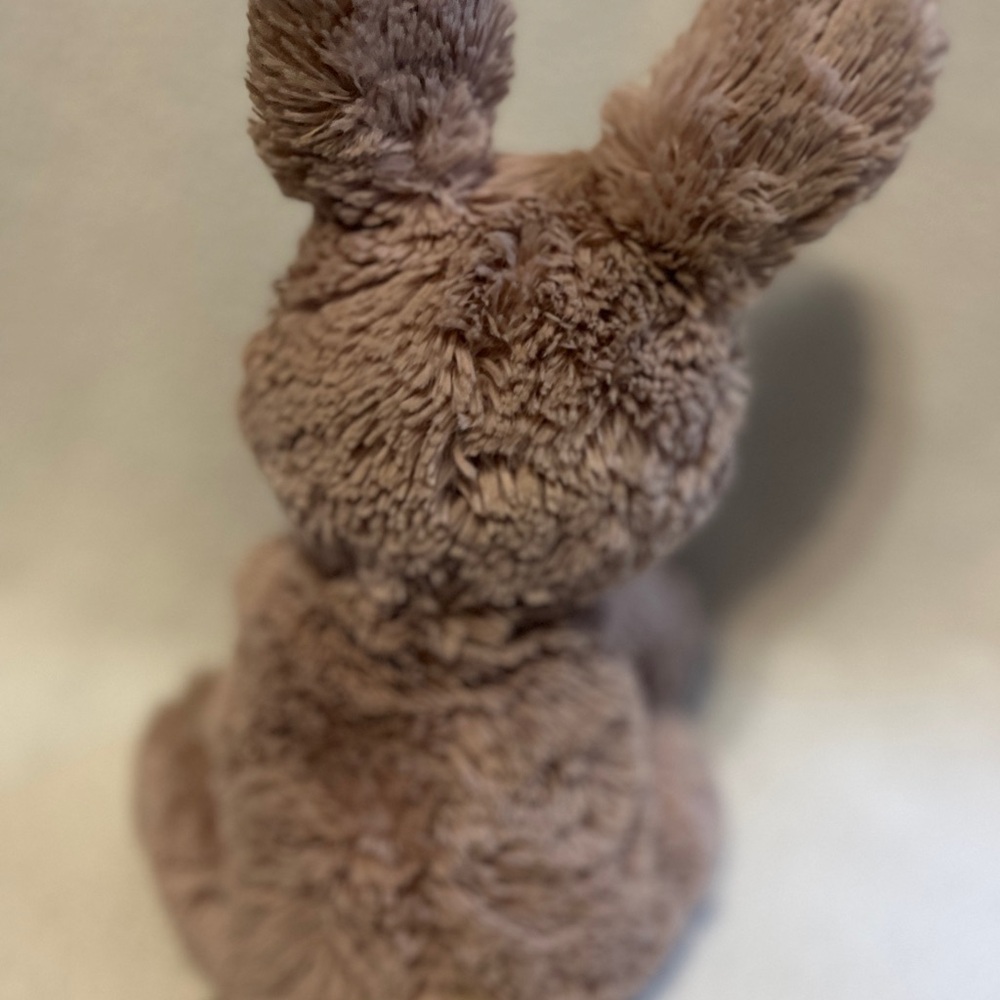 Jellycat Starry Eyed Bunny Sparkle Glitter Eye Brown Plush Toy Stuffed Animal E8 - Picture 7 of 9
